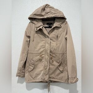 Forever 21 Tan Hooded Utility Jacket